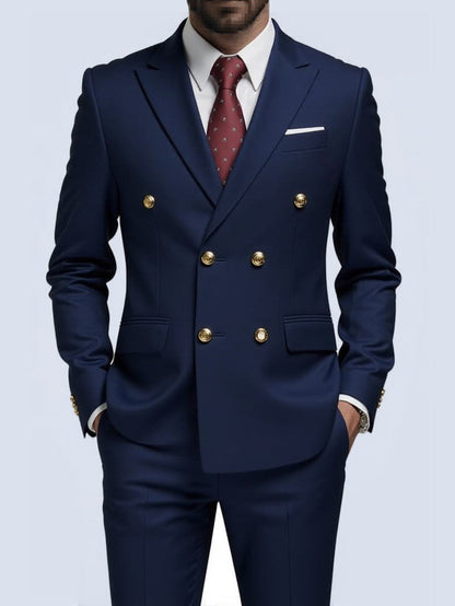 No-Iron Double-Breasted Two-Piece suit