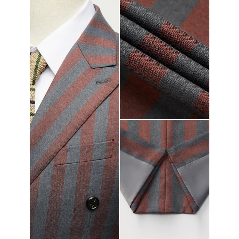 Striped Double Breasted Suit