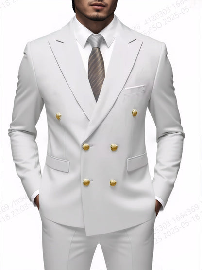 No-Iron Double-Breasted Two-Piece suit
