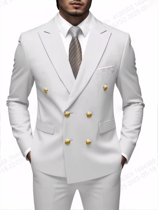 No-Iron Double-Breasted Two-Piece suit