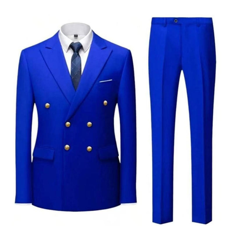 No-Iron Double-Breasted Two-Piece suit