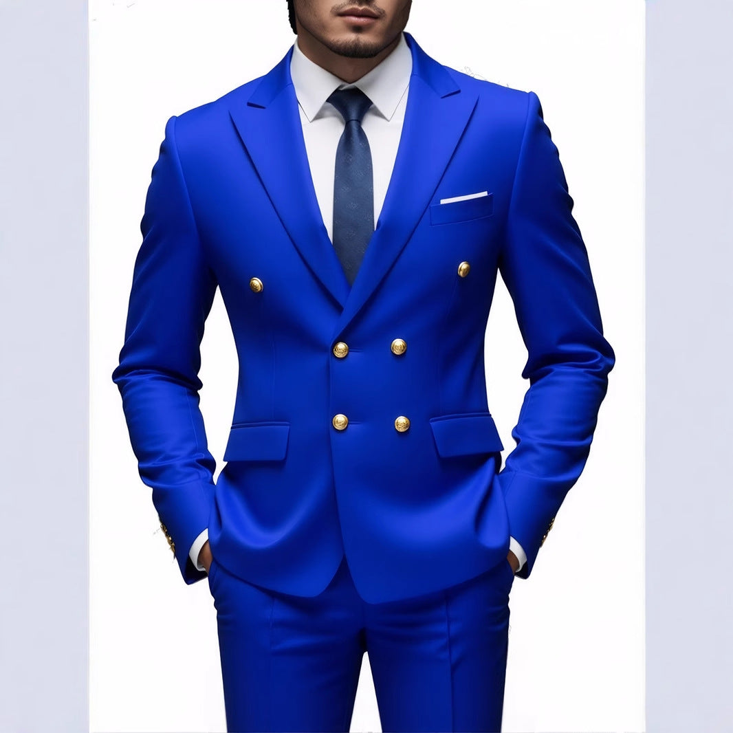 No-Iron Double-Breasted Two-Piece suit
