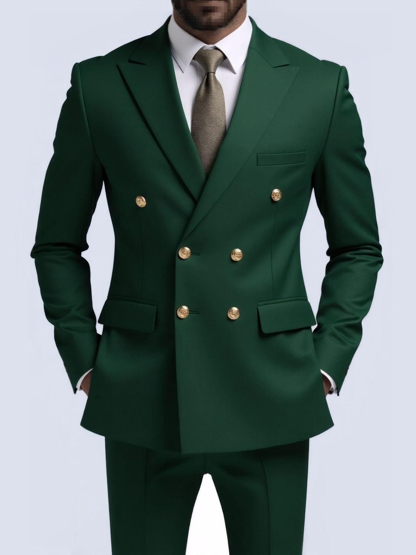 No-Iron Double-Breasted Two-Piece suit