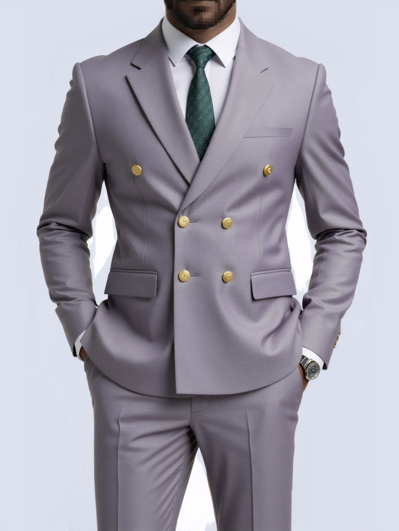 No-Iron Double-Breasted Two-Piece suit