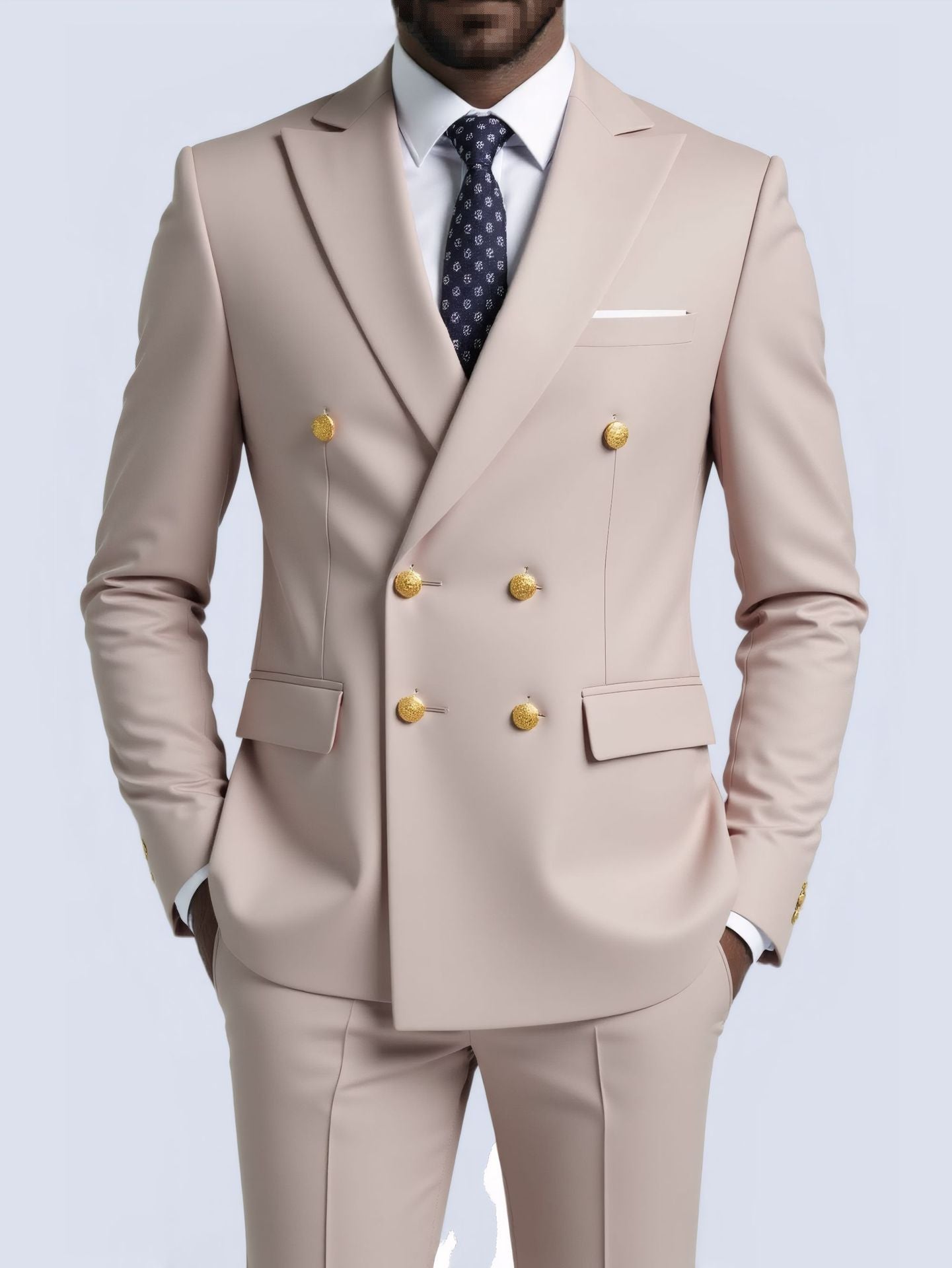 No-Iron Double-Breasted Two-Piece suit