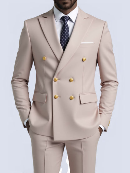 No-Iron Double-Breasted Two-Piece suit