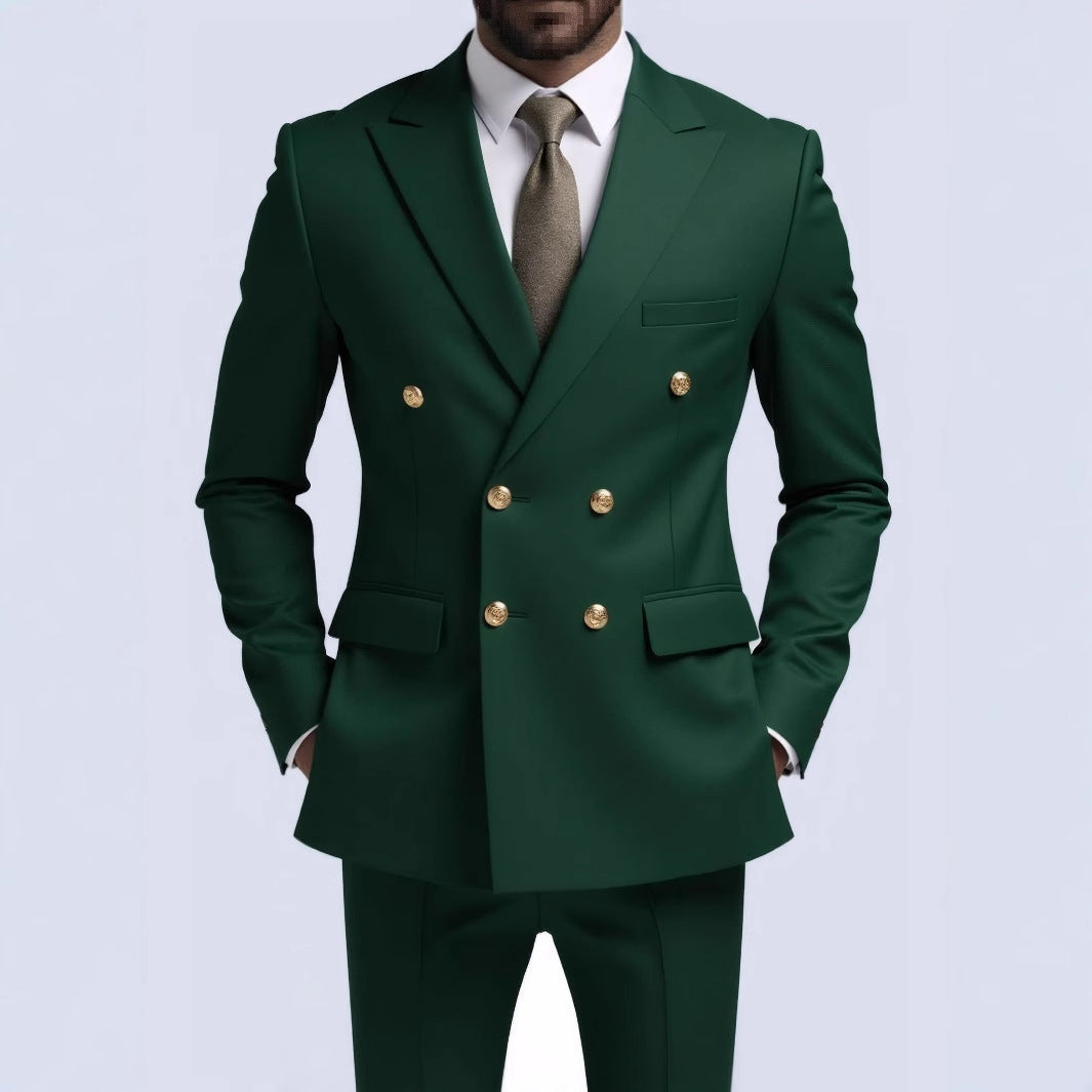 No-Iron Double-Breasted Two-Piece suit