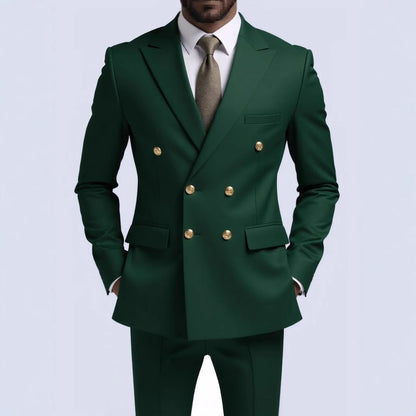 No-Iron Double-Breasted Two-Piece suit