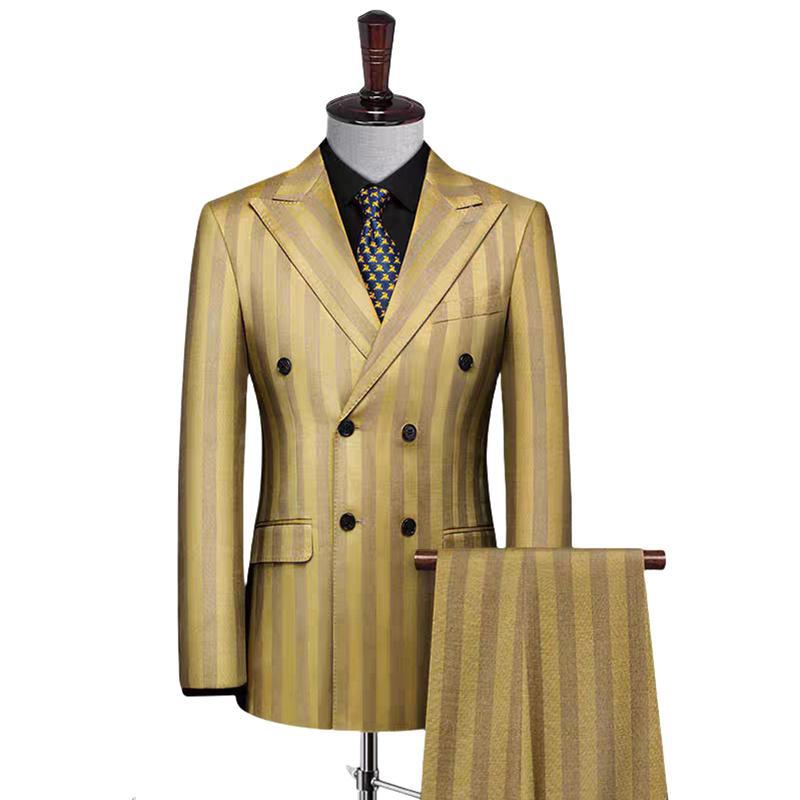 Striped Double Breasted Suit