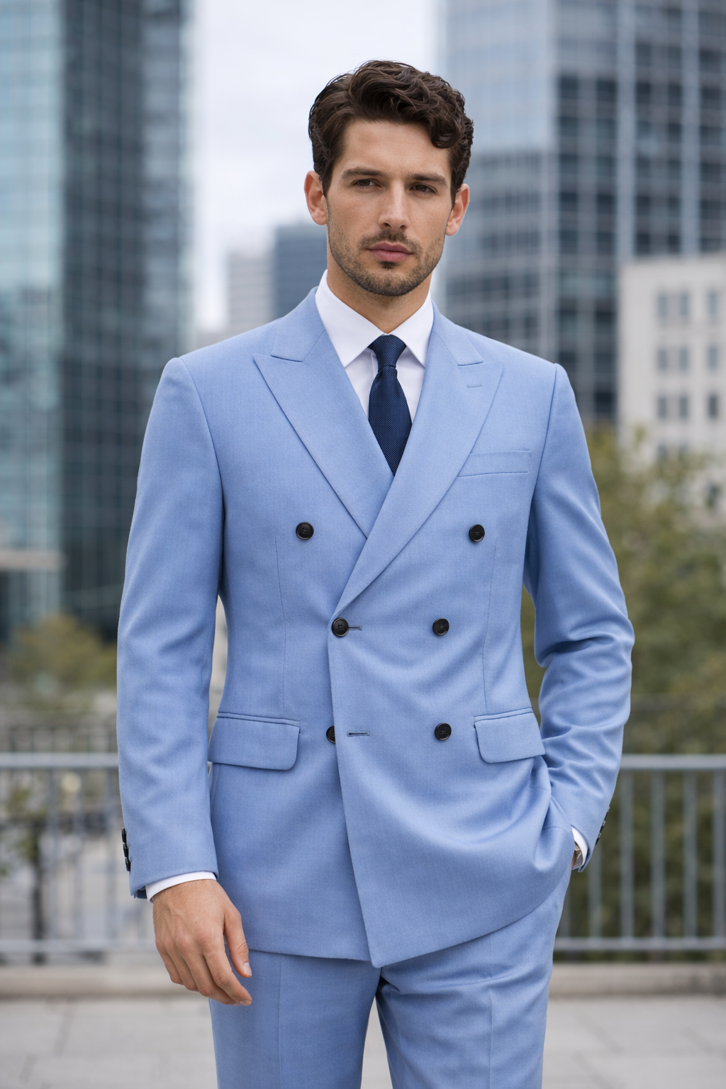 Double-Breasted morden Tailored Suit set