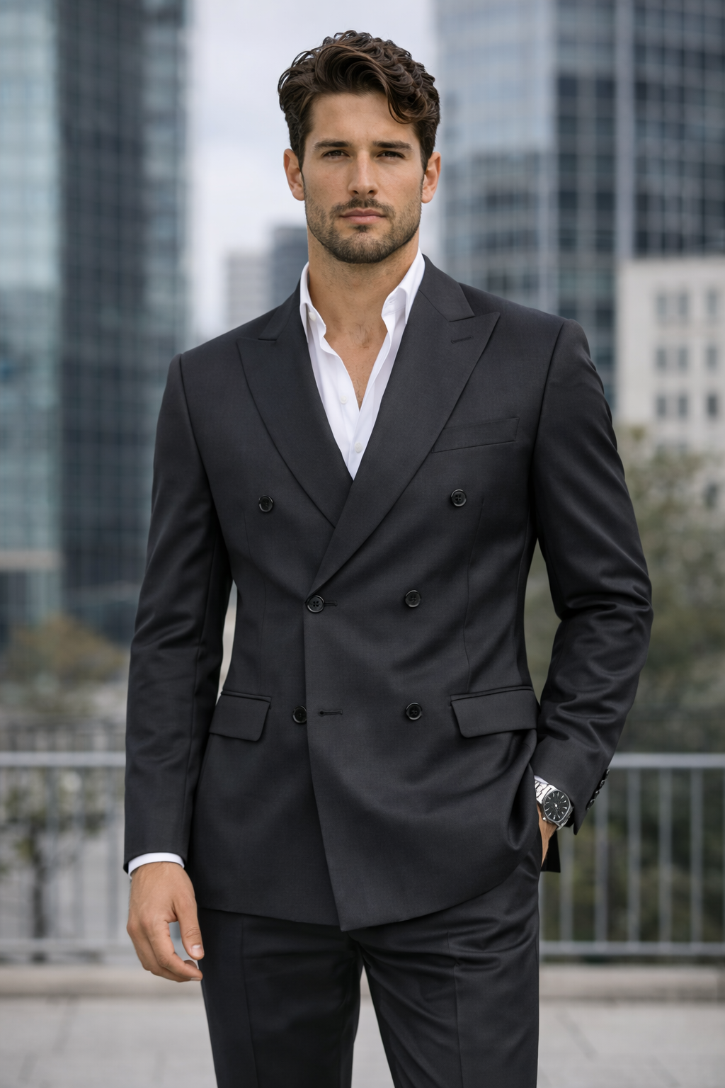 Double-Breasted morden Tailored Suit set