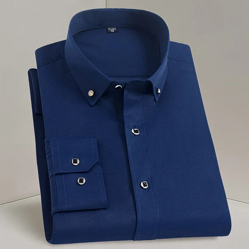 Diamond Button Long Sleeve  Shirt