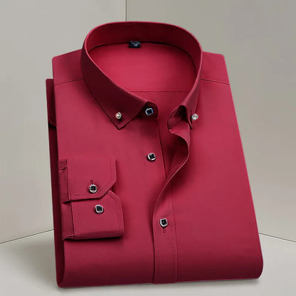 Diamond Button Long Sleeve  Shirt