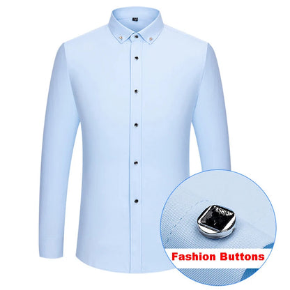 Diamond Button Long Sleeve  Shirt