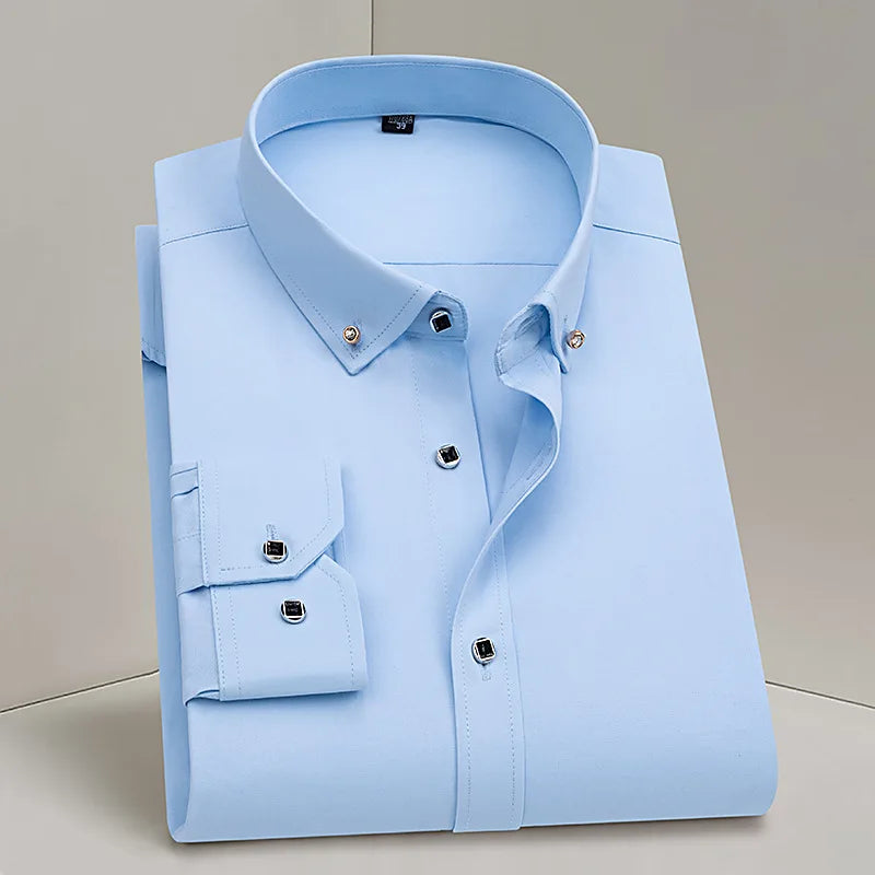 Diamond Button Long Sleeve  Shirt