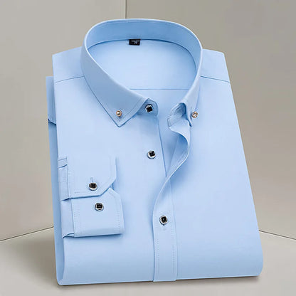 Diamond Button Long Sleeve  Shirt