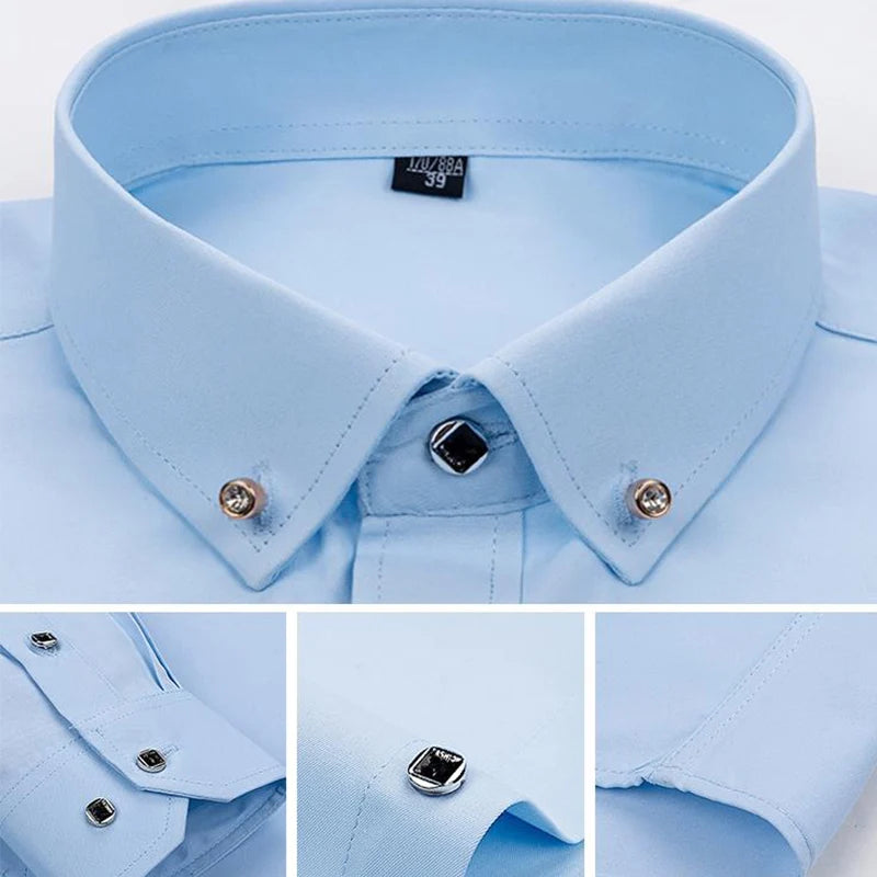 Diamond Button Long Sleeve  Shirt