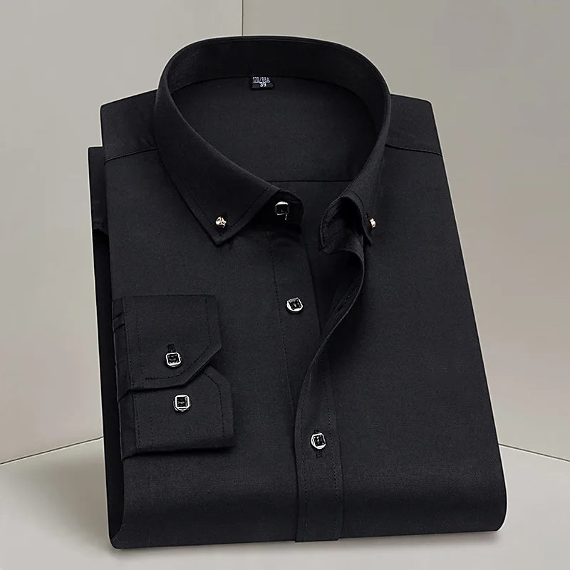 Diamond Button Long Sleeve  Shirt