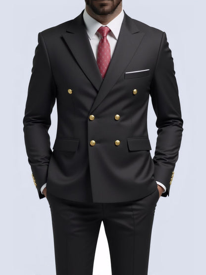 No-Iron Double-Breasted Two-Piece suit