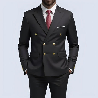 No-Iron Double-Breasted Two-Piece suit