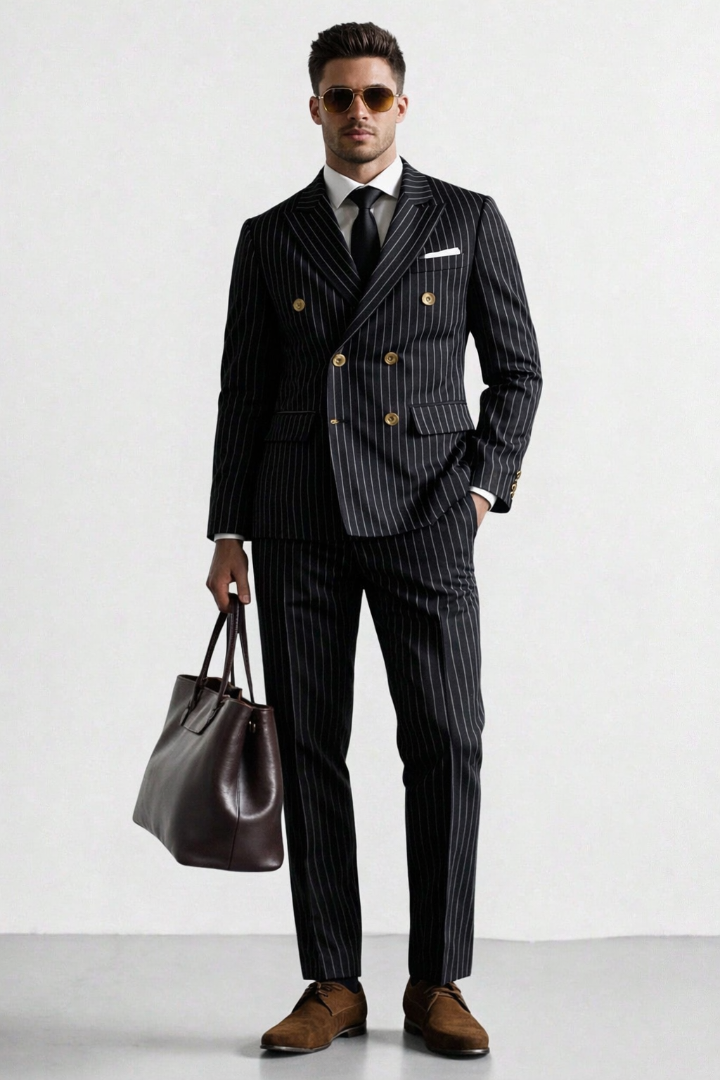 Striped Mens 2 Piece Suit