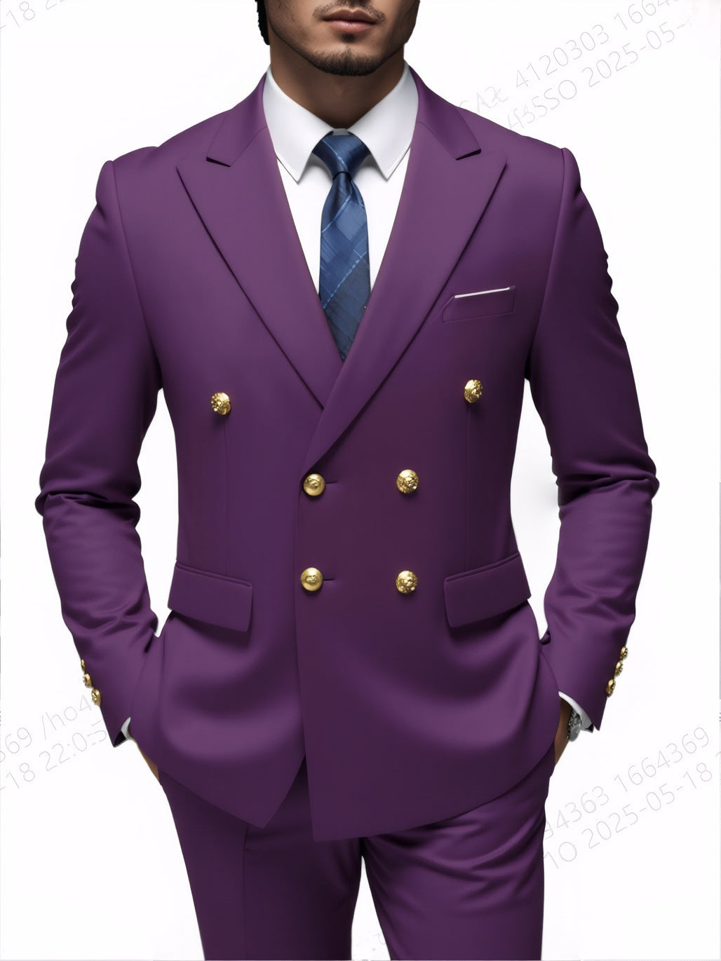 No-Iron Double-Breasted Two-Piece suit