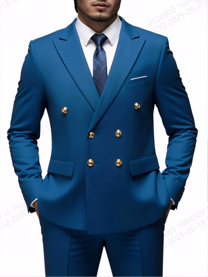No-Iron Double-Breasted Two-Piece suit