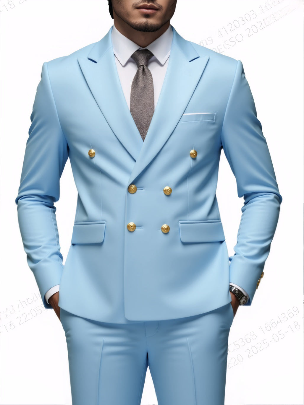 No-Iron Double-Breasted Two-Piece suit