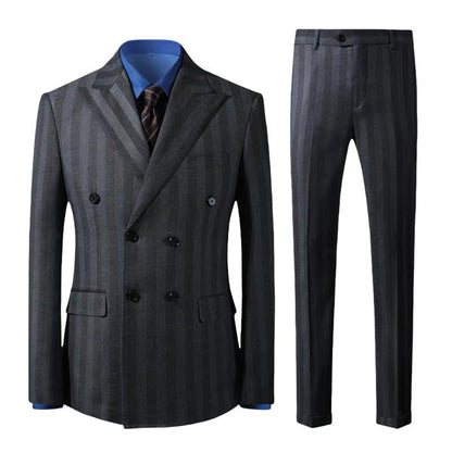 Striped Double Breasted Suit