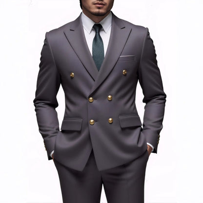 No-Iron Double-Breasted Two-Piece suit