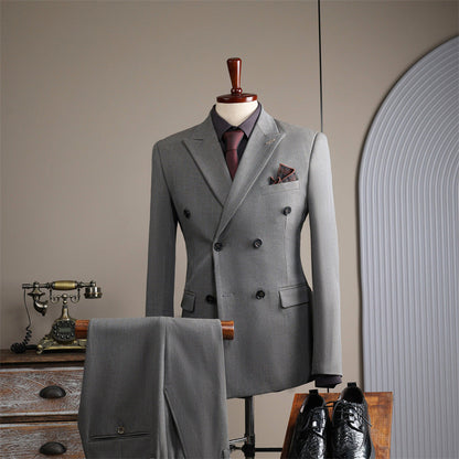 Italian Double Breasted Slim Fit Men's Suit