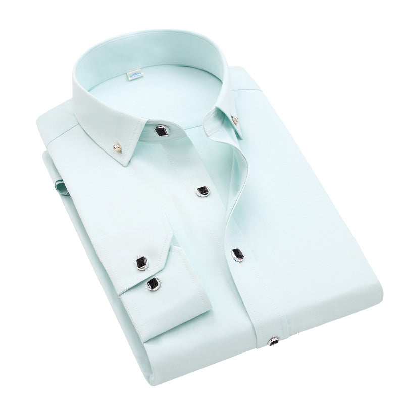 Diamond Button Long Sleeve  Shirt
