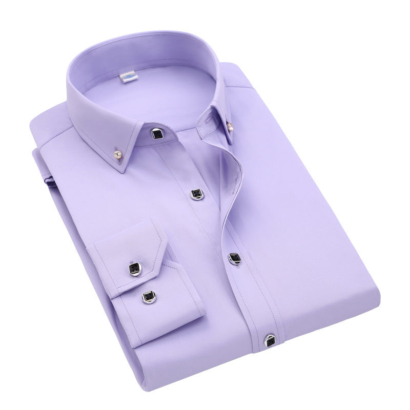 Diamond Button Long Sleeve  Shirt