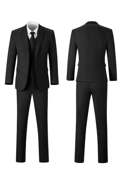 Men's Retro Tweed Herringbone 3 Piece Suit