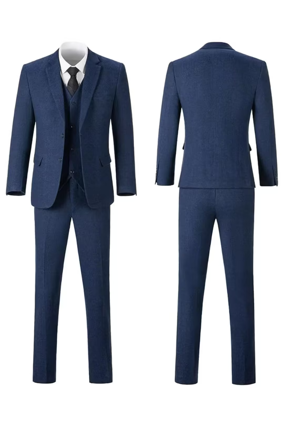 Men's Retro Tweed Herringbone 3 Piece Suit